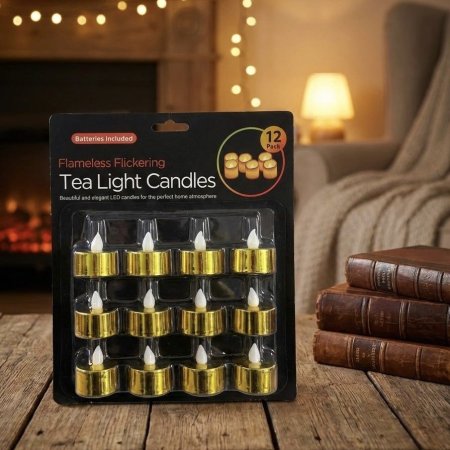 مجموعة شموع LED صغيرة تعمل بالبطارية